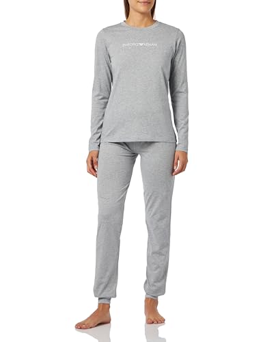 Emporio Armani Damen Emporio Armani Women's Iconic Logoband Pajama Set, Light Grey Melange, L EU von Emporio Armani