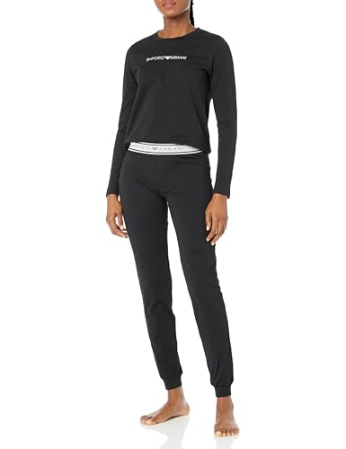 Emporio Armani Damen Emporio Armani Women's Iconic Logoband Pajama Set, Schwarz, L EU von Emporio Armani