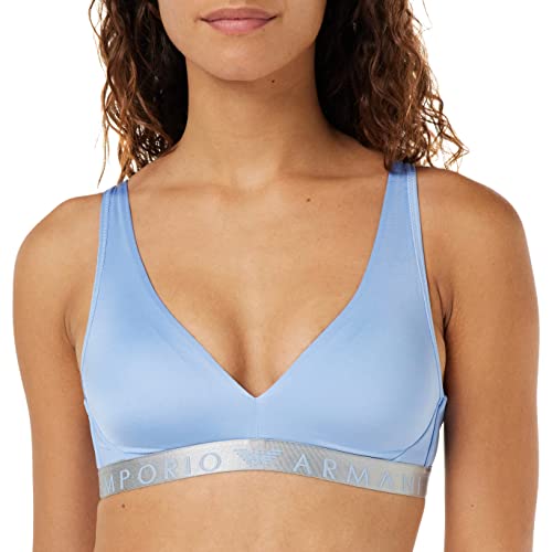 Emporio Armani Damen Emporio Armani Women's Iconic Microfiber Padded Bra, Periwinkle, L EU von Emporio Armani