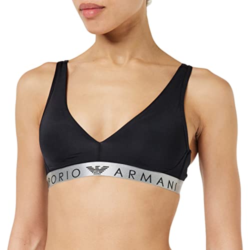 Emporio Armani Damen Emporio Armani Women's Iconic Microfiber Padded Bra, Schwarz, S EU von Emporio Armani