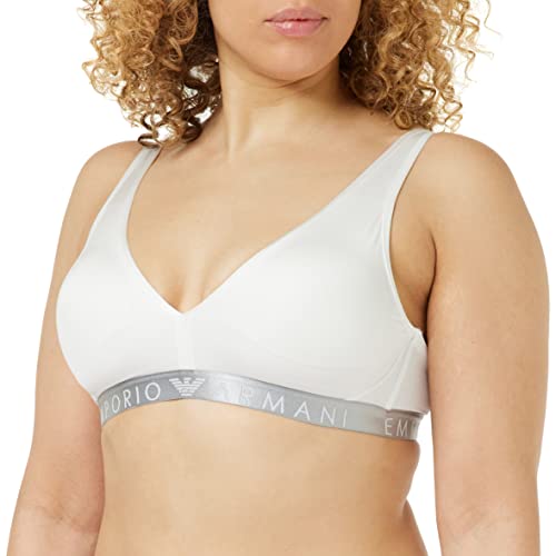 Emporio Armani Damen Emporio Armani Women's Iconic Microfiber Padded Bra, Weiß, L EU von Emporio Armani