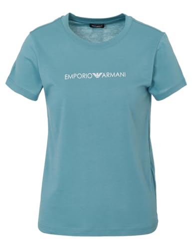 Emporio Armani Damen Emporio Armani Women's Round Collar T-shirt Iconic Logoband T Shirt, Arctic, S EU von Emporio Armani