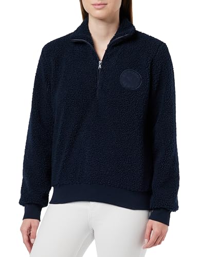 Emporio Armani Damen Emporio Armani Women's Sweater Fuzzy Fleece Sweatshirt, Marine, L EU von Emporio Armani