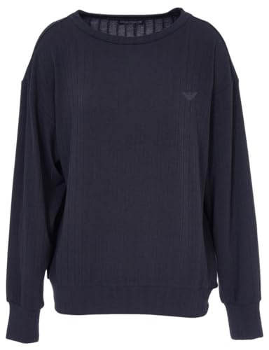 Emporio Armani Damen Emporio Armani Women's Sweater Ribbed Knit Sweatshirt, Marine, M EU von Emporio Armani