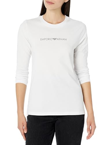 Emporio Armani Damen Emporio Armani Women's T-shirt Iconic Logoband T Shirt, Weiß, L EU von Emporio Armani