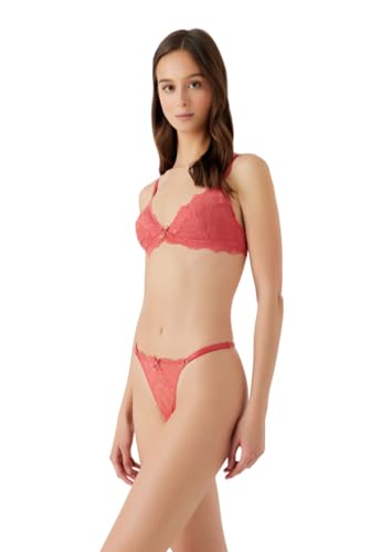 Emporio Armani Damen Emporio Armani Women's T-thong Eternal Lace Thong Panties, Cinnamon, M EU von Emporio Armani