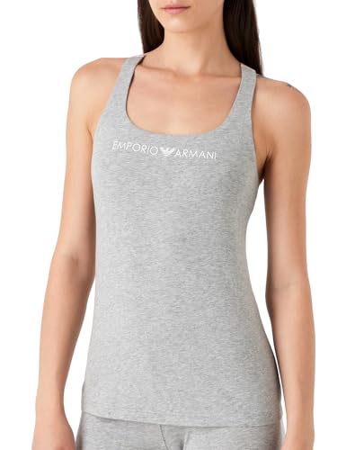 Emporio Armani Damen Emporio Armani Women's Tank Iconic Logoband T Shirt, Light Grey Melange, L EU von Emporio Armani