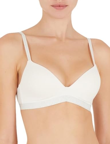 Emporio Armani Damen Emporio Armani Women's Triangle Essential Studs Logo Padded Bra, Pale Cream, M EU von Emporio Armani