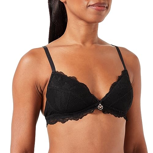 Emporio Armani Damen Emporio Armani Women's Triangle Eternal Lace Padded Bra, Schwarz, M EU von Emporio Armani