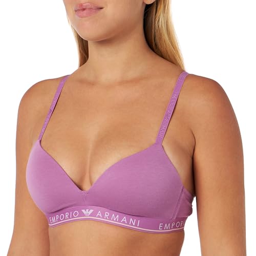 Emporio Armani Damen Emporio Armani Women's Triangle Iconic Logoband Padded Bra, Hortensia, L EU von Emporio Armani