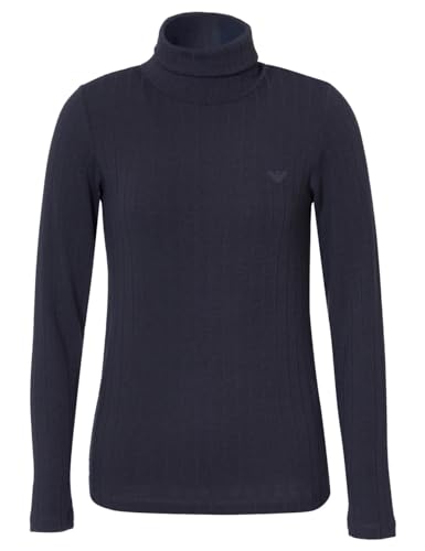 Emporio Armani Damen Emporio Armani Women's Turtleneck Sweater Ribbed Knit T Shirt, Marine, L EU von Emporio Armani