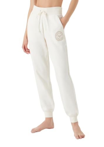 Emporio Armani Damen Emporio Armani Women's With Cuffs Fuzzy Fleece Sweatpants, Pale Cream, M EU von Emporio Armani