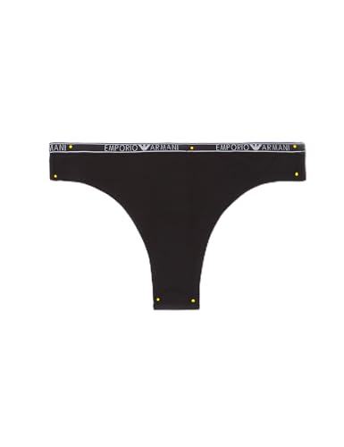 Emporio Armani Damen Essential Studs Logo 2-Pack Brasilian Unterwäsche, Nero, XL von Emporio Armani