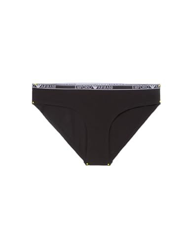 Emporio Armani Damen Essential Studs Logo 2-Pack Brief Unterwäsche, Nero, S von Emporio Armani