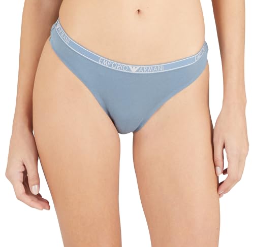 Emporio Armani Damen Essential Studs Logo 2-Pack Thong Unterwäsche, Tempesta, XL von Emporio Armani