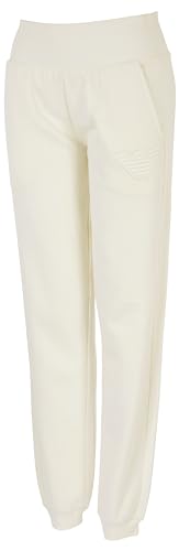 Emporio Armani Damen Fuzzy Fleece Pants with Cuffs Jogginghose, Yogurt, M von Emporio Armani