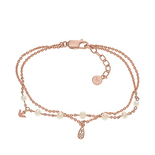 Emporio Armani Damen-Gliederarmband Sterlingsilber roségoldfarben, EG3490221 von Emporio Armani