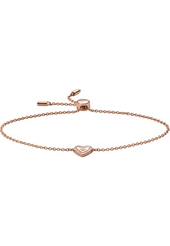 Emporio Armani Armband Für Frauen Sentimental, Innenlänge: 160-235mm / Größe Herz: 9X8mm Rose Gold Sterling Silber Armband, EG3551221 von Emporio Armani