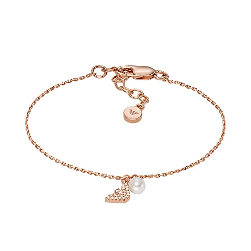 EMPORIO ARMANI Armband Für Frauen Core Erweiterungen, Länge: 151mm+34mm, Breite: 8.6mm, Höhe: 4mm Rose Gold Sterling Silber Armband, EG3575221 von Emporio Armani