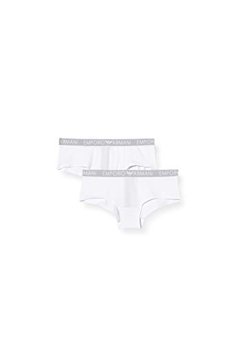 Emporio Armani Damen Iconic Cotton Unterwäsche, 2er Pack, Weiß, XL von Emporio Armani