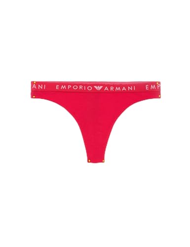 Emporio Armani Damen Iconic Logoband 2-Pack Brasilian Halber Slip, Rosso LACCA, XS von Emporio Armani