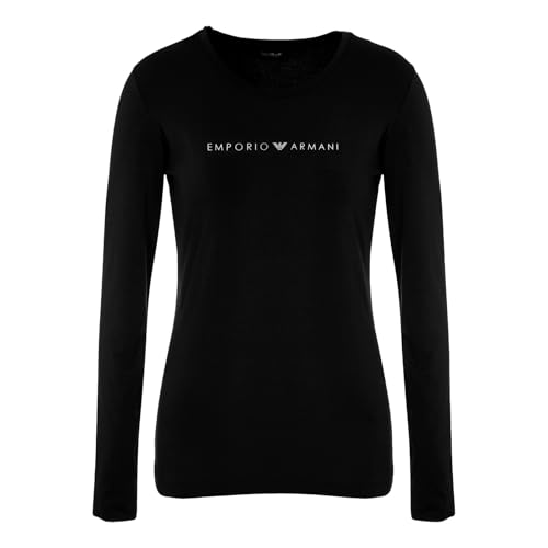 Emporio Armani Damen Iconic Logoband Long Sleeve T-Shirt, Schwarz, L Emporio Armani Damen Iconic Logoband Long Sleeve T-Shirt, Schwarz, L von Emporio Armani