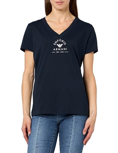 Emporio Armani Damen Iconic Stretch Cotton Logoband Loungewear T-Shirt, Marine, S EU von EMPORIO ARMANI
