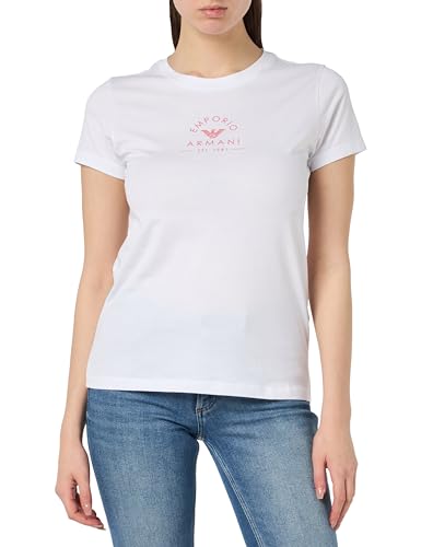 Emporio Armani Damen Iconic Stretch Cotton Logoband Loungewear T-Shirt, Weiß, XL EU von EMPORIO ARMANI