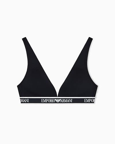 Emporio Armani Damen Logoband Triangle Bra Gepolsterter BH, Schwarz, M von Emporio Armani
