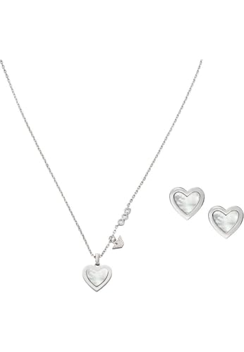 Emporio Armani Damen Silberfarbene Messing-Halskette, EGS3228SET von Emporio Armani
