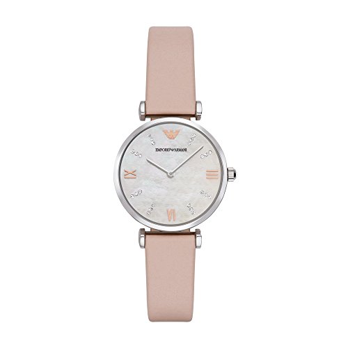Emporio Armani Uhr für Damen , Zweizeiger Uhrwerk, 32mm na Edelstahlgehäuse mit Lederarmband, AR8039 von Emporio Armani