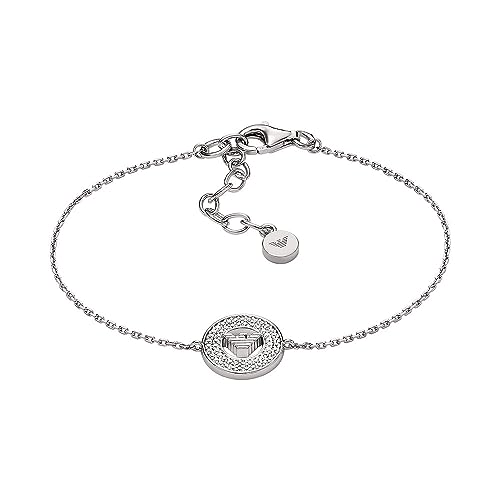 Emporio Armani Damenarmband, Sterling Silber Komponenten Armband, H: 11.2mm, L: 180, B: 11.2mm von Emporio Armani