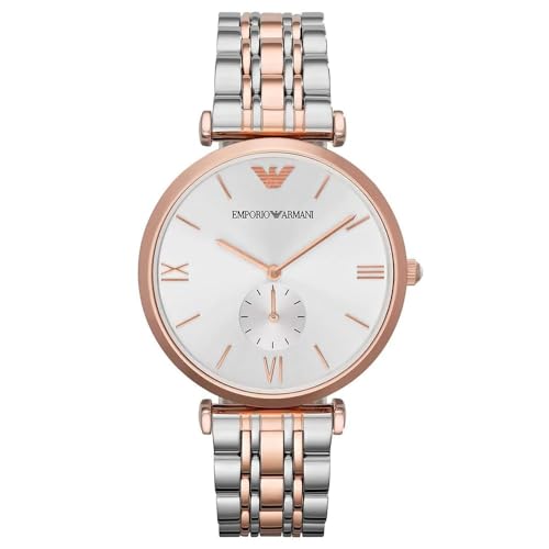 Emporio Armani Herrenuhr , Quarzwerk, 40mm Rose Gold Edelstahlgehäuse mit Edelstahlarmband, AR1677 von Emporio Armani