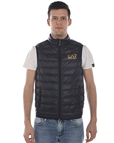 Emporio Armani EA7 CORE ID 8NPQ02 Mäntel Hommes Schwarz/Gold - XS - Daunenjacken von Emporio Armani