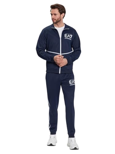 Emporio Armani EA7 Herren-Trainingsanzug aus Acetat, Modell 3RPV76 PJHEZ, blau, XS von Emporio Armani