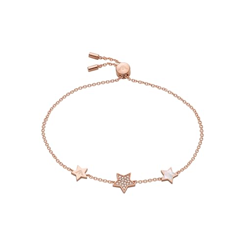 Emporio Armani Armband Für Frauen Fast Tack, Innenlänge: 160 + 20mm, Großer Stern: 10X2mm, Kleine Sterne: 8X2mm Rose Gold Sterling Silber Armband, EG3525C221 von Emporio Armani