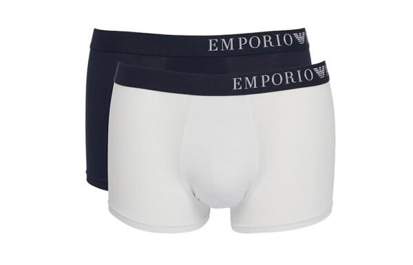 Emporio Armani - Emporio Armani 2er Set Stretch Trunk, Marine / Weiß - Gr. - M von Emporio Armani