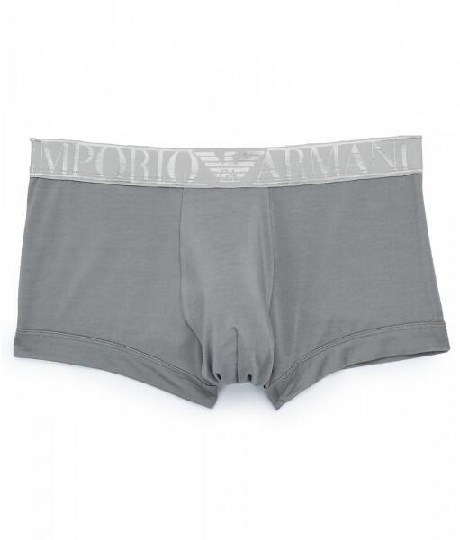 Emporio Armani - Emporio Armani Basic Stretch Cotton Trunk, Silber 111389 - Gr. - M von Emporio Armani