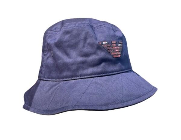 Emporio Armani - Emporio Armani Fischerhut Logo, Blau von Emporio Armani
