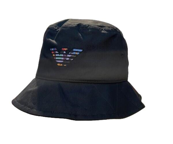 Emporio Armani - Emporio Armani Fischerhut Logo, Schwarz von Emporio Armani