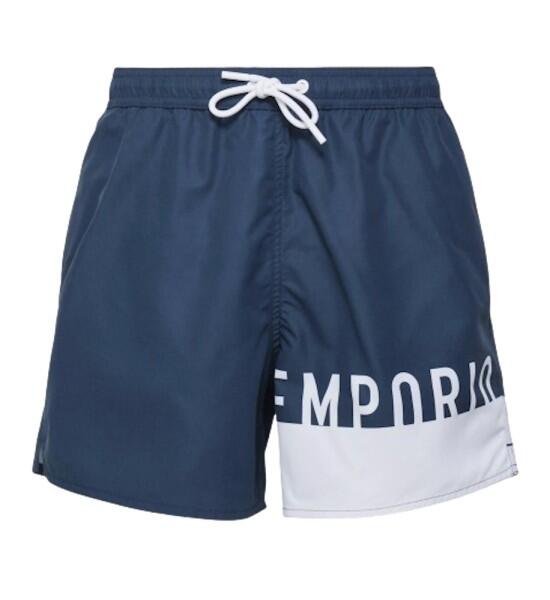 Emporio Armani - Emporio Armani Herren Badeshorts / Badehose, Blau / Weiß - Gr. - 50 von Emporio Armani
