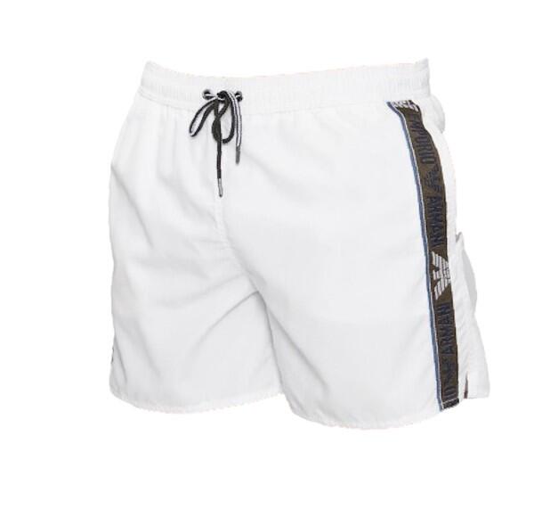 Emporio Armani - Emporio Armani Herren Badeshorts / Badehose, Weiß - Gr. - 50 von Emporio Armani