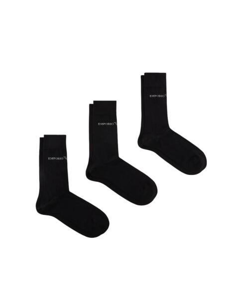 Emporio Armani - Emporio Armani Herren-Socken, 3er Pack, Schwarz - Gr. - L von Emporio Armani