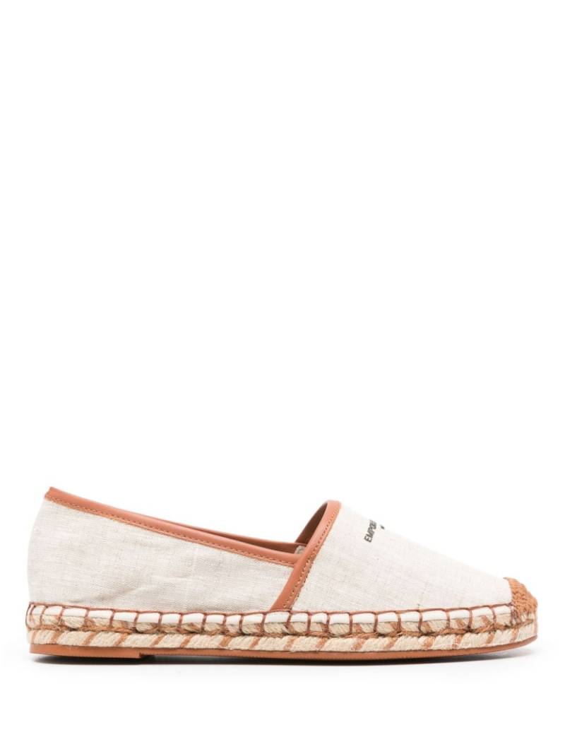 Emporio Armani Espadrilles aus Leinen - Nude von Emporio Armani