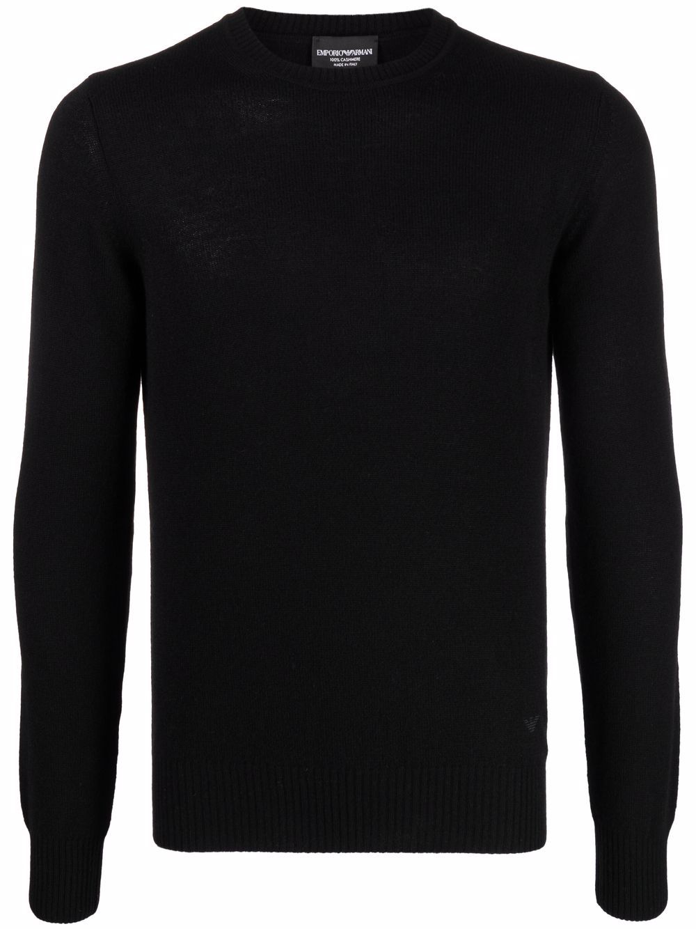 Emporio Armani Fein gestrickter Kaschmirpullover - Schwarz von Emporio Armani