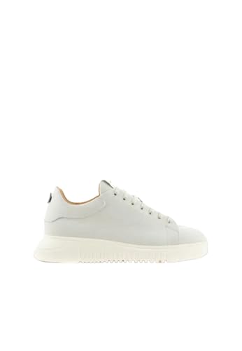 Emporio Armani Flache Sneakers X4X264XF570, Weiß, 44 EU von Emporio Armani