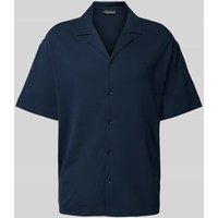 Emporio Armani Freizeithemd mit Label-Stitching in Dunkelblau, Größe XXL von Emporio Armani