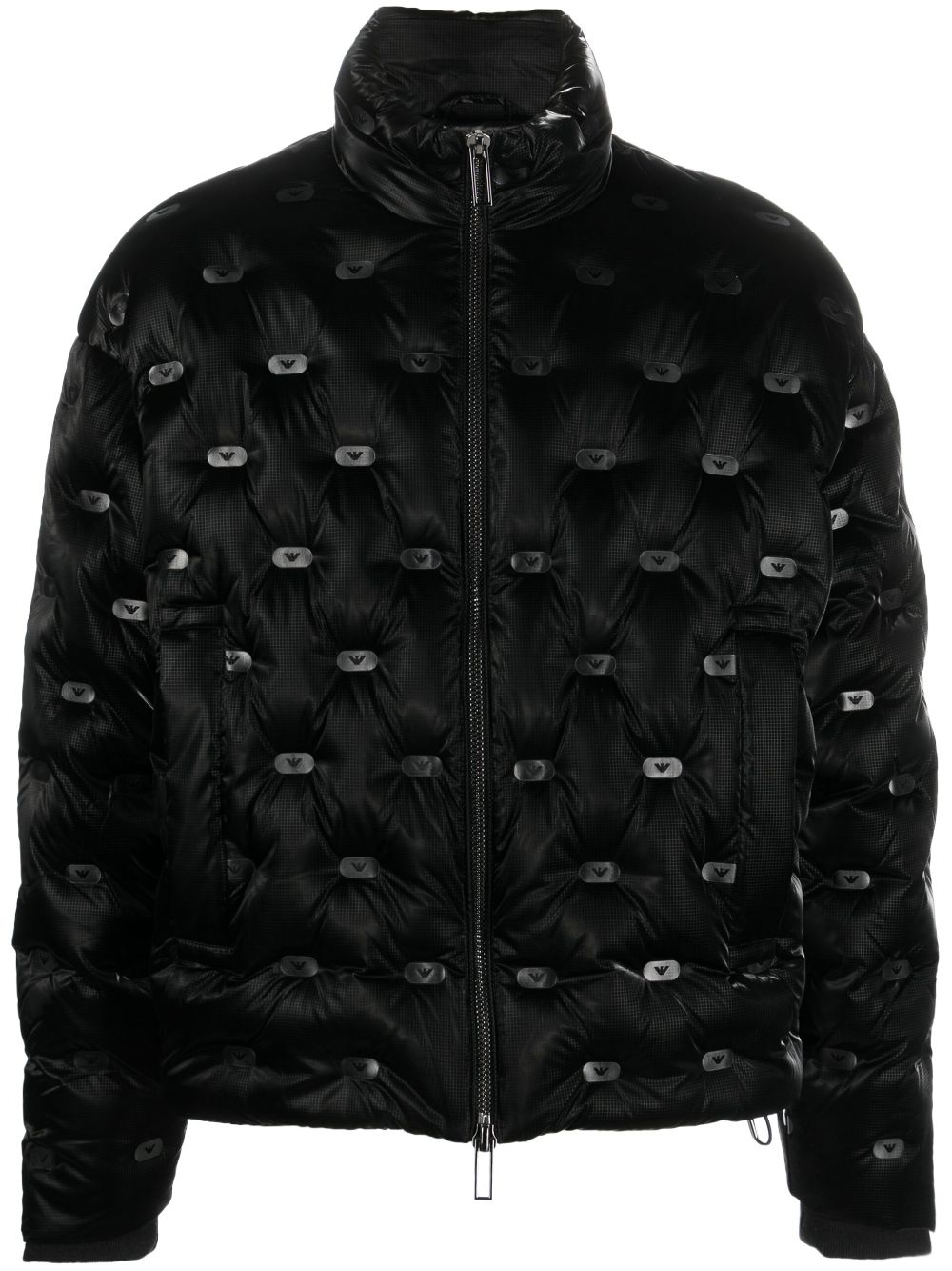 Emporio Armani Gefütterte Jacke mit Logo - Schwarz von Emporio Armani