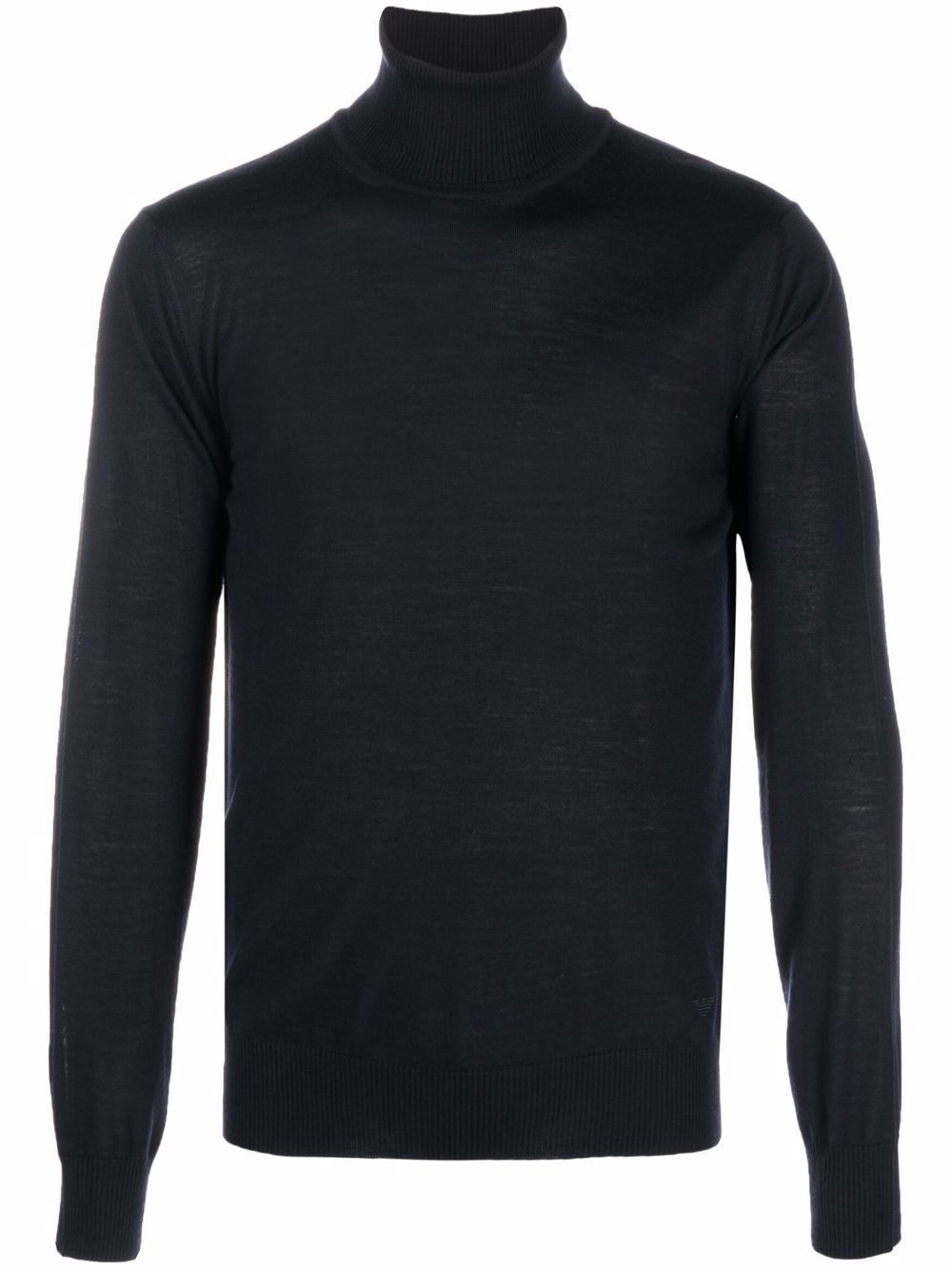 Emporio Armani Gestrickter Rollkragenpullover - Blau von Emporio Armani