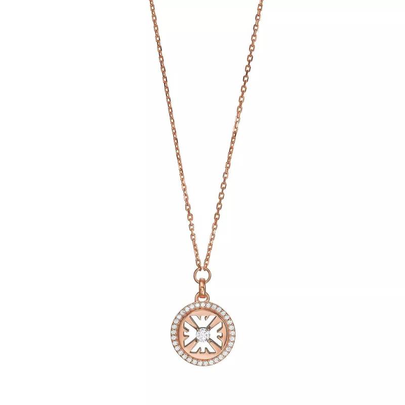 Emporio Armani Halskette - Emporio Armani Rose Gold-Tone Sterling Silver Pend - Gr. unisize - in Gold - für Damen von Emporio Armani